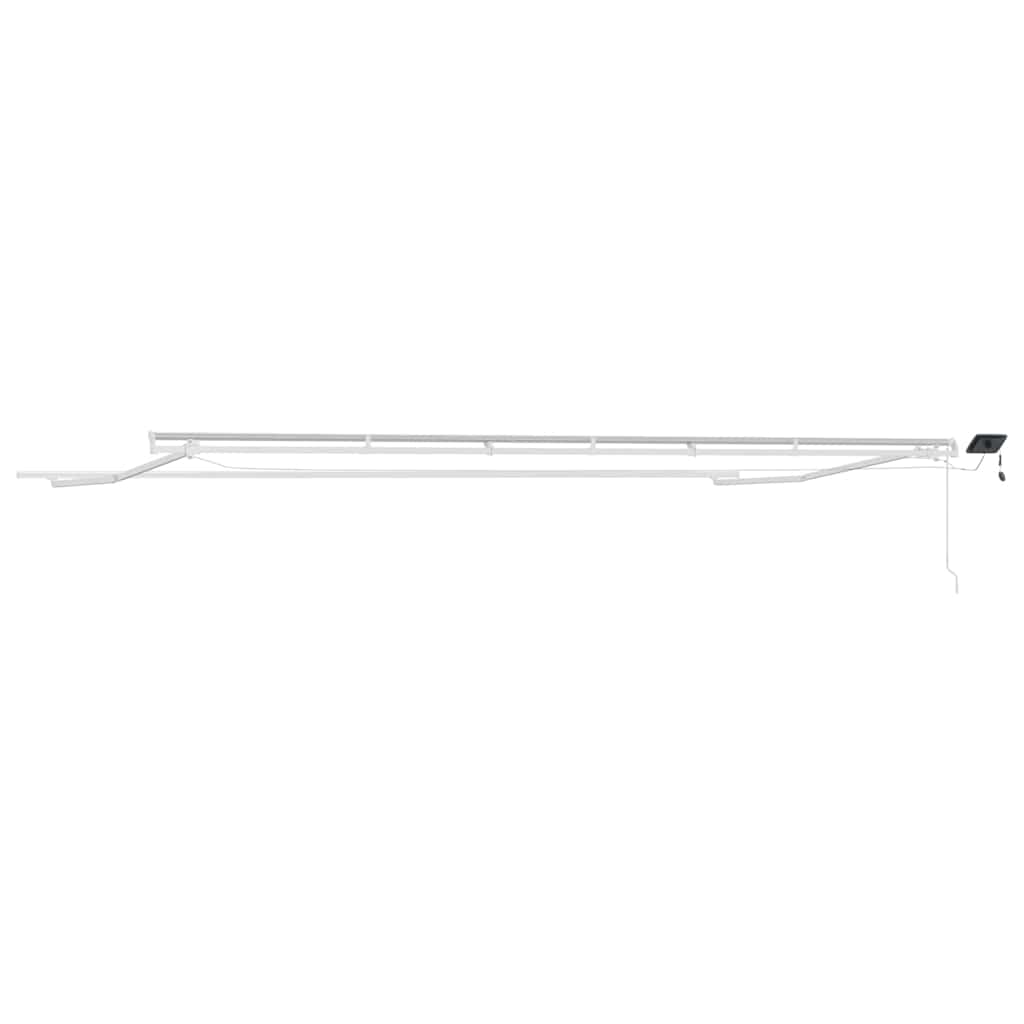Awning Frame with LED Strip Lights White 600 x 300 cm Aluminium