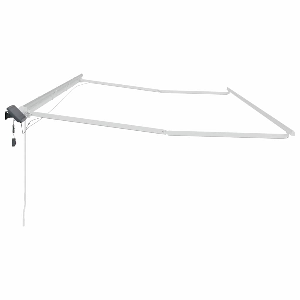 Awning Frame with LED Strip Lights White 600 x 300 cm Aluminium