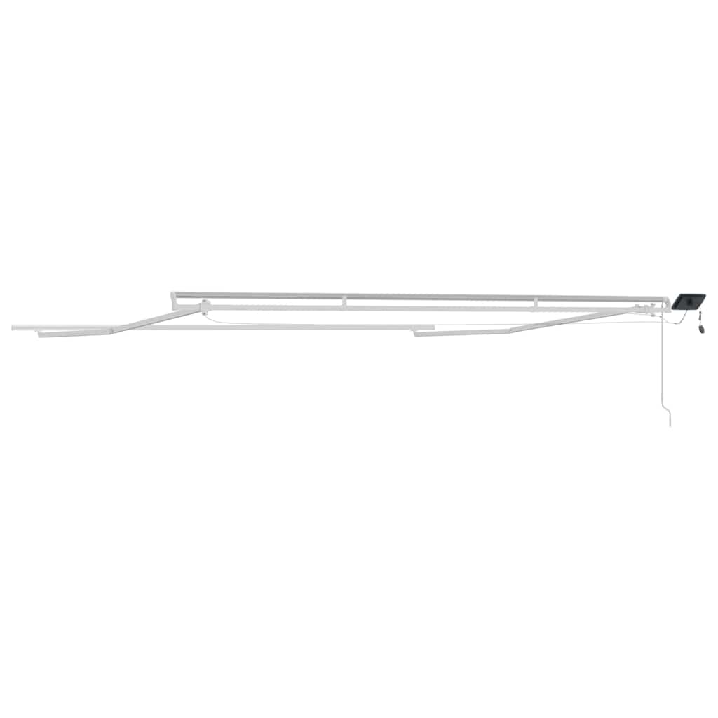Awning Frame with LED Strip Lights White 400 x 350 cm Aluminium