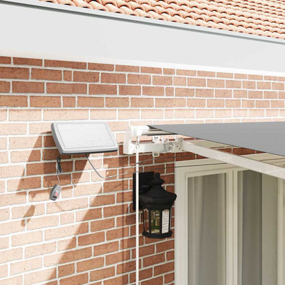 Awning Frame with LED Strip Lights White 500 x 350 cm Aluminium