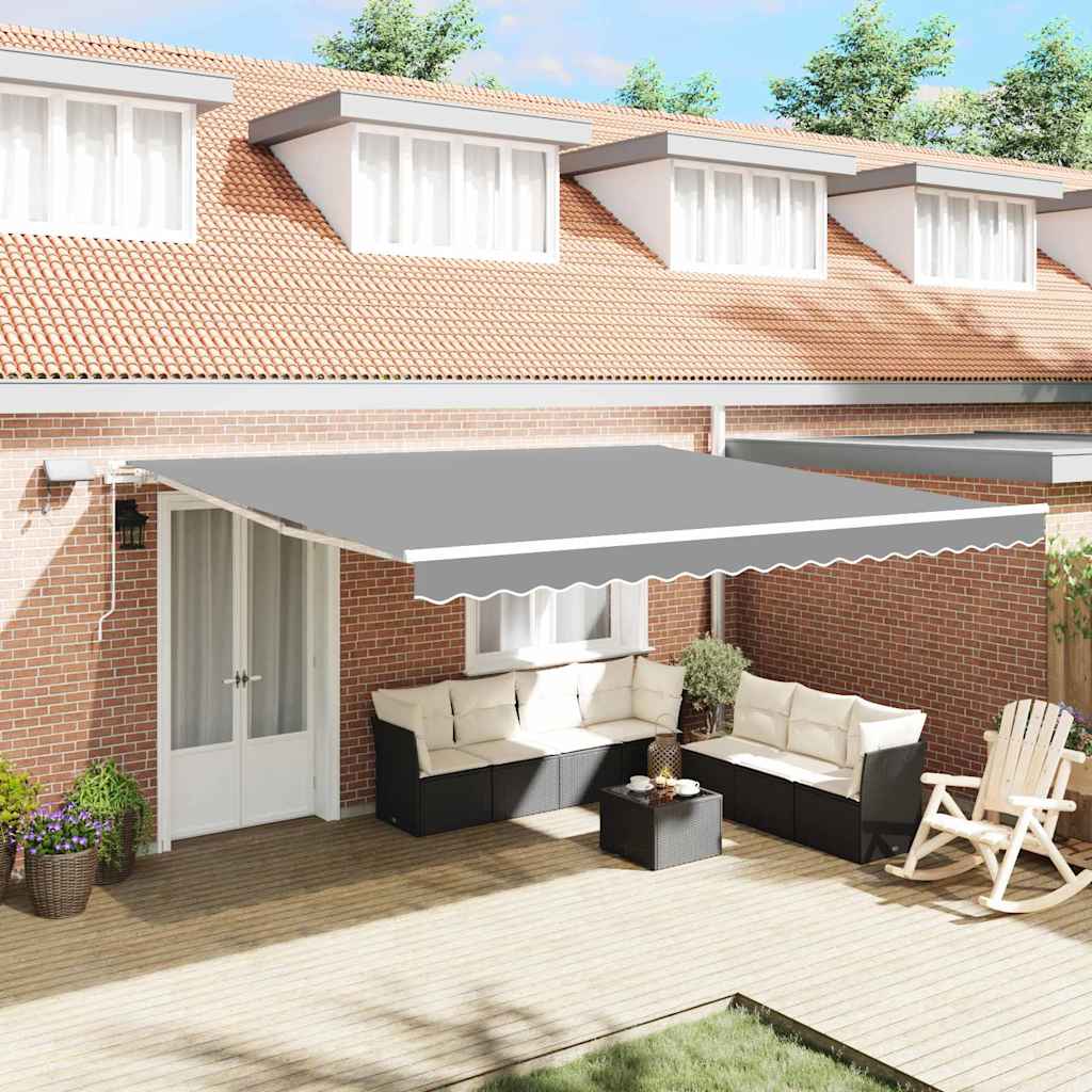 Awning Frame White 500 x 350 cm Aluminium