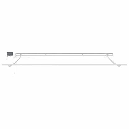 Awning Frame with LED Strip Lights White 500 x 350 cm Aluminium