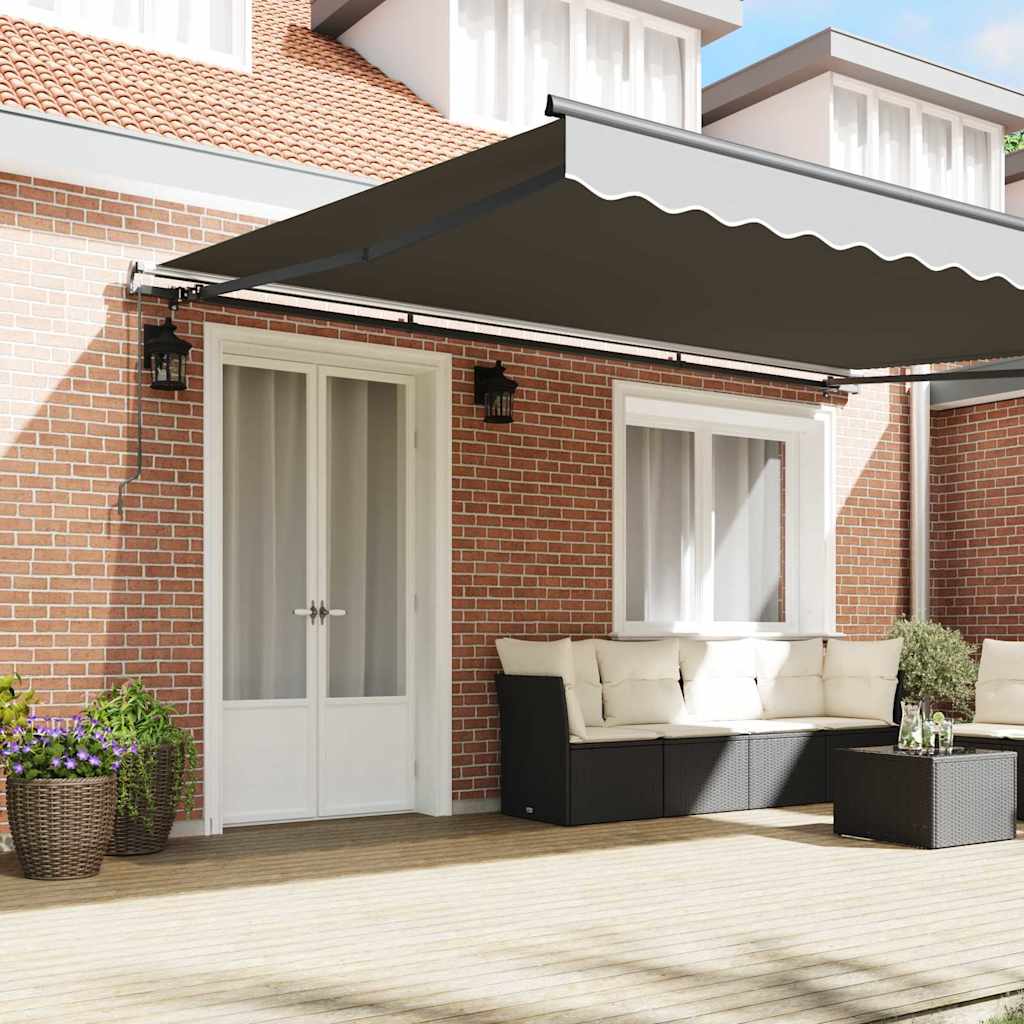 Awning Frame Manual Anthracite 400 x 300 cm Aluminium