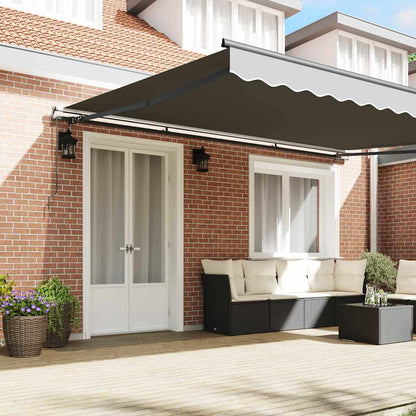 Awning Frame Manual Anthracite 400 x 300 cm Aluminium