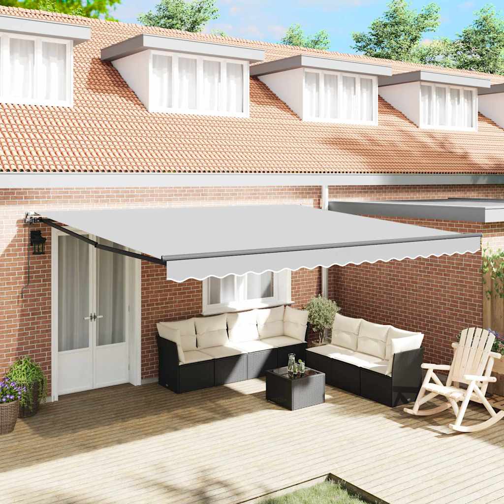 Awning Frame Manual Anthracite 450 x 350 cm Aluminium