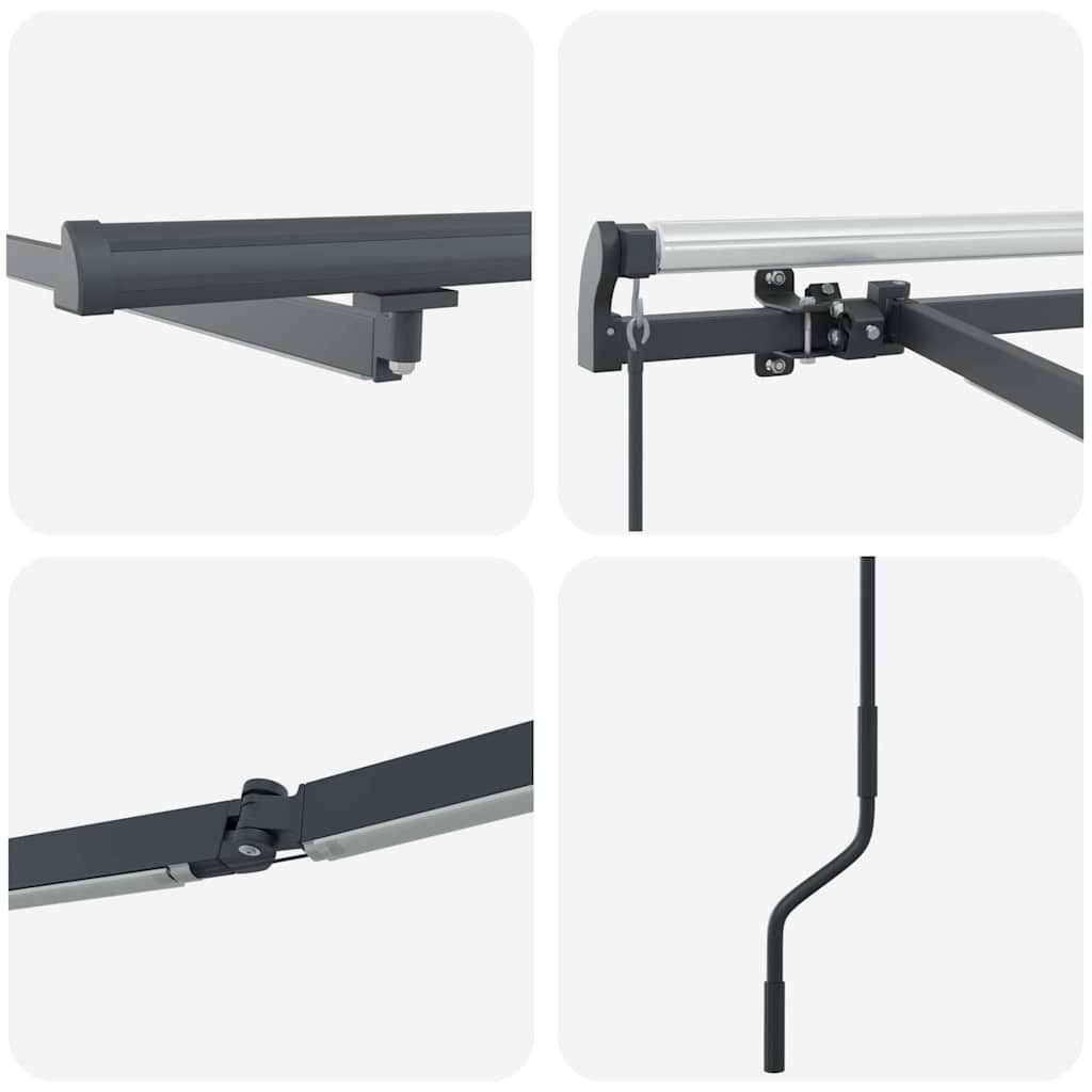 Awning Frame Manual Anthracite 400 x 300 cm Aluminium
