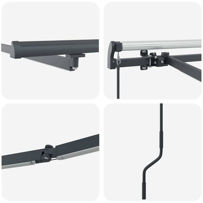 Awning Frame Manual Anthracite 400 x 300 cm Aluminium