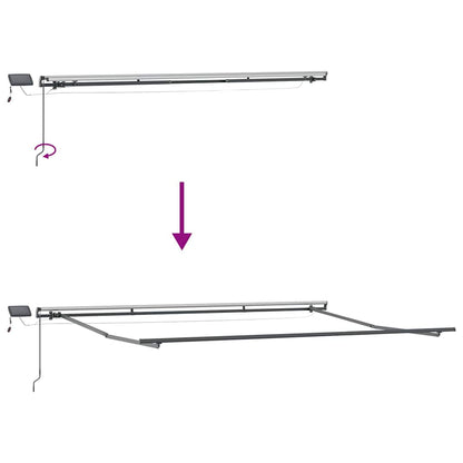 Awning Frame Manual Anthracite 400 x 300 cm Aluminium