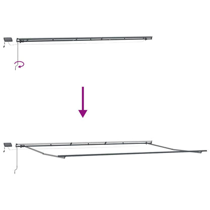 Awning Frame Manual Anthracite 600 x 300 cm Aluminium
