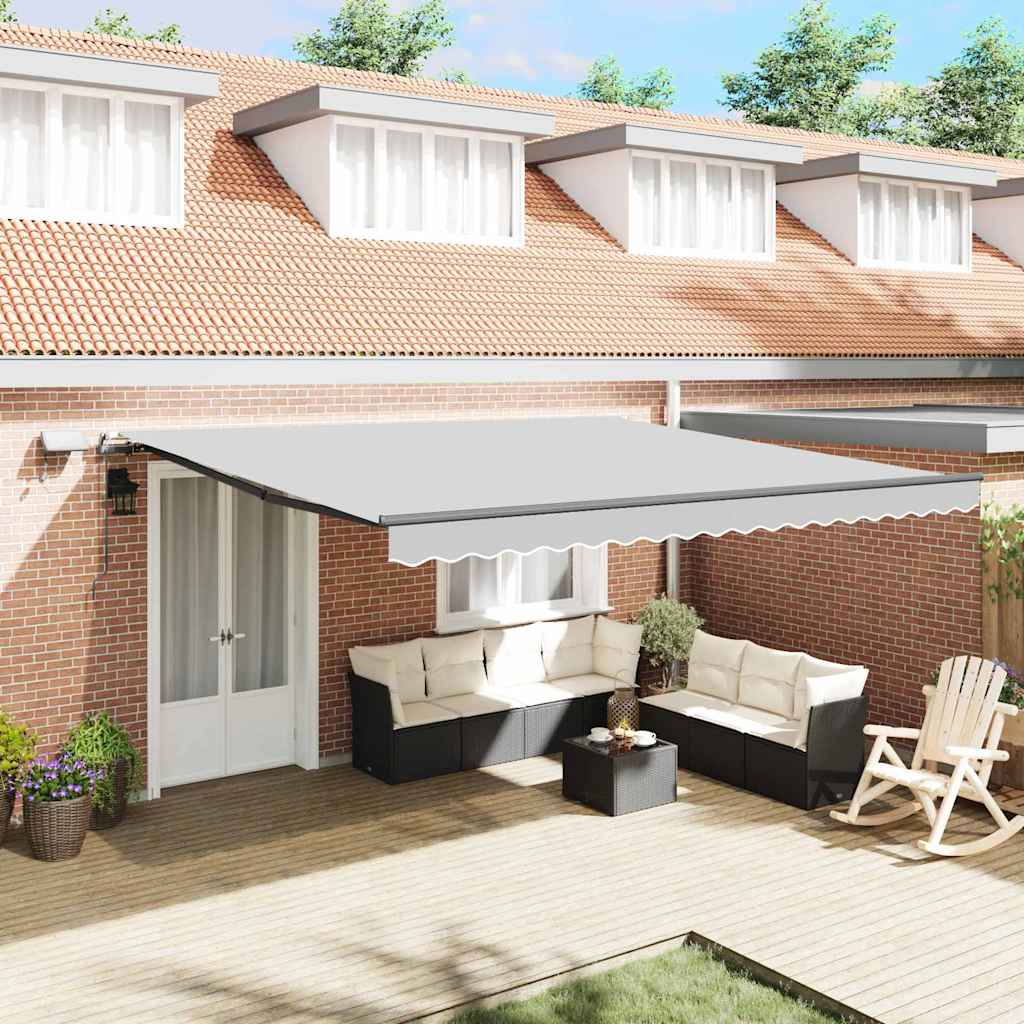 Awning Frame Manual Anthracite 500 x 350 cm Aluminium