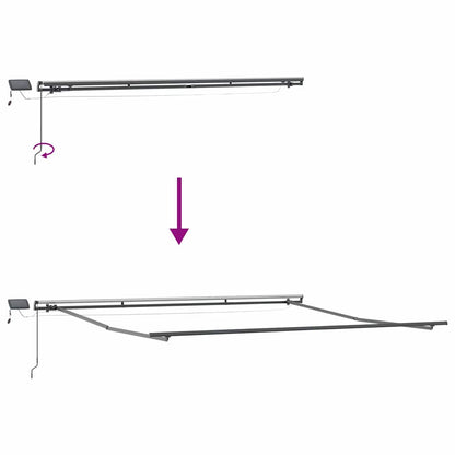 Awning Frame Manual Anthracite 500 x 350 cm Aluminium