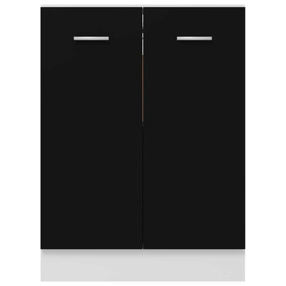 Bottom Cabinet Black 60x46x81.5 cm Engineered Wood