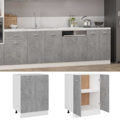 Bottom Cabinet Lyon Concrete Grey 60x46x81.5 cm Engineered Wood
