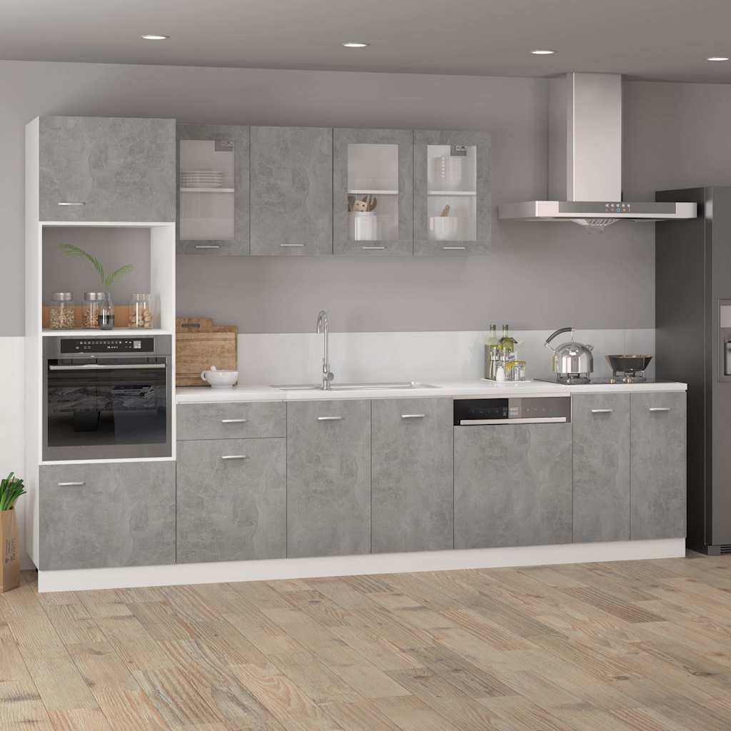 801192 vidaXL Bottom Cabinet "Lyon" Concrete Grey 60x46x81,5 cm Engineered Wood