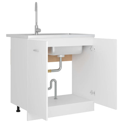 801196 vidaXL Sink Bottom Cabinet "Lyon" White 80x46x81,5 cm Engineered Wood