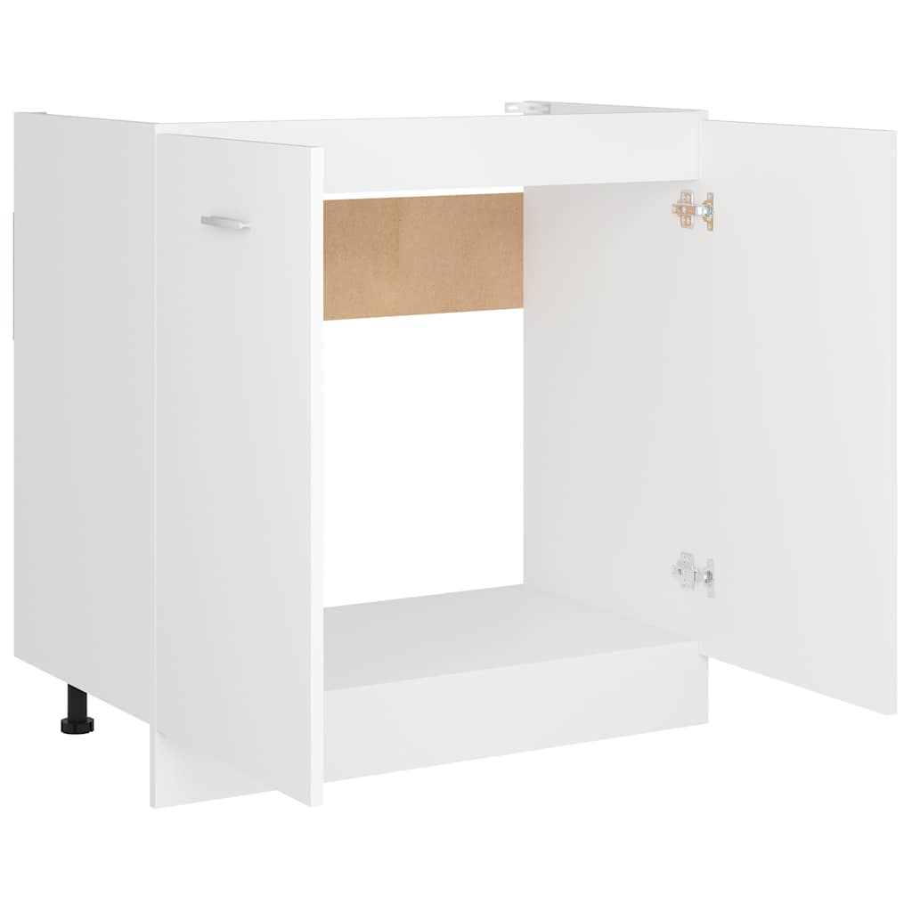 Sink Bottom Cabinet Lyon White 80x46x81.5 cm Engineered Wood