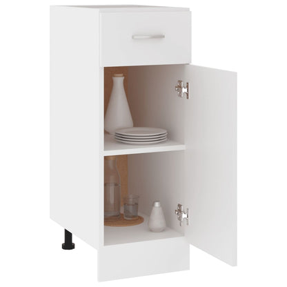 Drawer Bottom Cabinet Lyon White 30x46x81.5 cm Engineered Wood