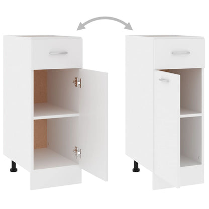 Drawer Bottom Cabinet Lyon White 30x46x81.5 cm Engineered Wood