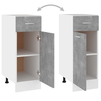 Drawer Bottom Cabinet Lyon Concrete Grey 30x46x81.5 cm Engineered Wood