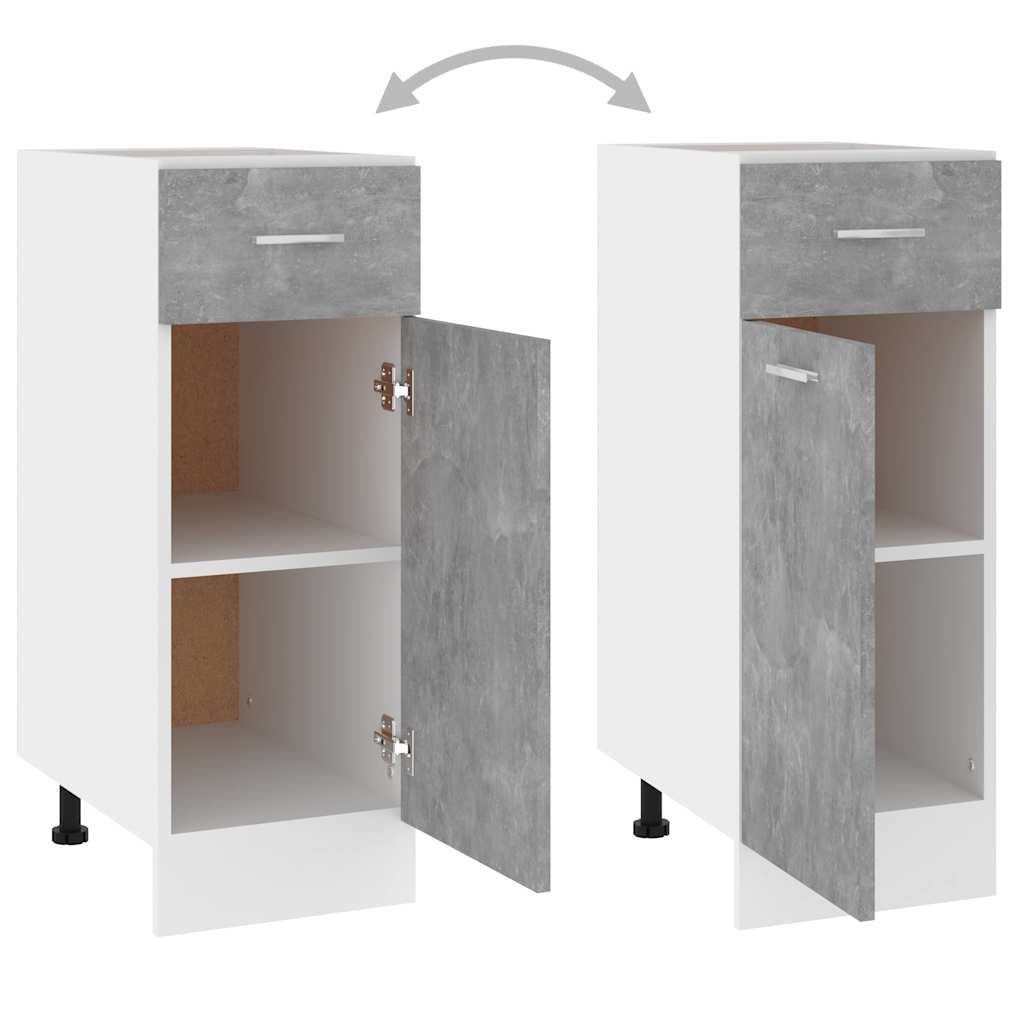 Drawer Bottom Cabinet "Lyon" Concrete Grey 30x46x81.5 cm