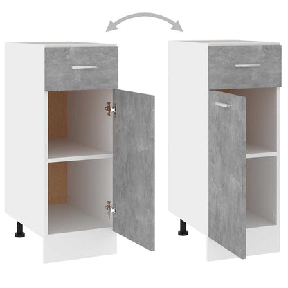 Drawer Bottom Cabinet "Lyon" Concrete Grey 30x46x81.5 cm