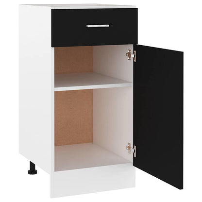 801213 vidaXL Drawer Bottom Cabinet "Lyon" Black 40x46x81,5 cm Engineered Wood