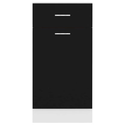 Drawer Bottom Cabinet Lyon Black 40x46x81.5 cm Engineered Wood