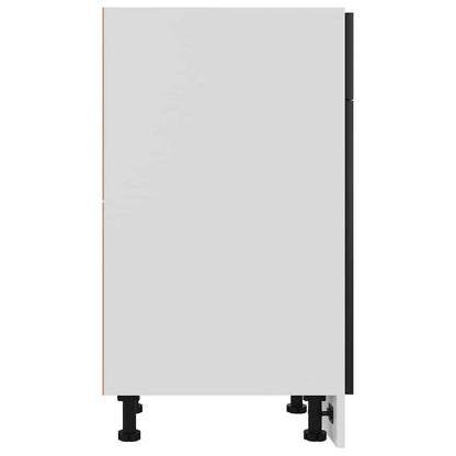 Drawer Bottom Cabinet Lyon Black 40x46x81.5 cm Engineered Wood
