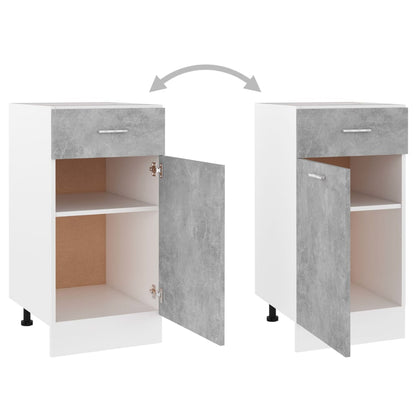 Drawer Bottom Cabinet Concrete Grey 40x46x81.5 cm Engineered Wood