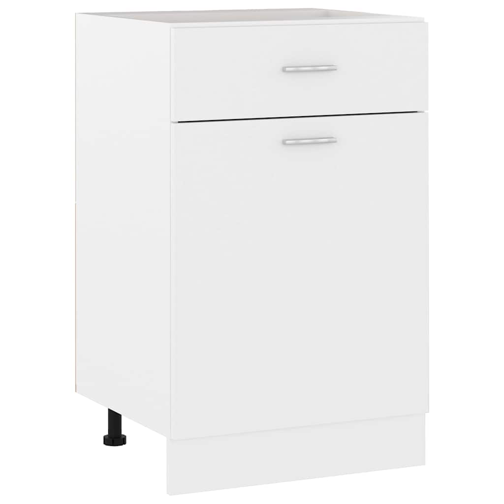 801220 vidaXL Drawer Bottom Cabinet "Lyon" White 50x46x81,5 cm Engineered Wood