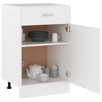 801220 vidaXL Drawer Bottom Cabinet "Lyon" White 50x46x81,5 cm Engineered Wood