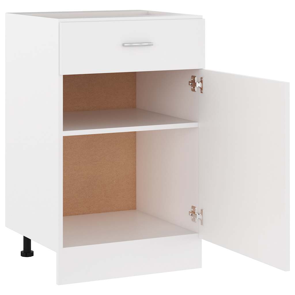 801220 vidaXL Drawer Bottom Cabinet "Lyon" White 50x46x81,5 cm Engineered Wood