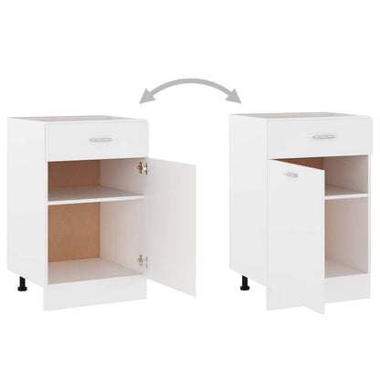 801220 vidaXL Drawer Bottom Cabinet "Lyon" White 50x46x81,5 cm Engineered Wood