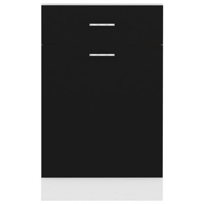 Drawer Bottom Cabinet | Black | Engineered wood | 50 x 46 x 81.5 cm
