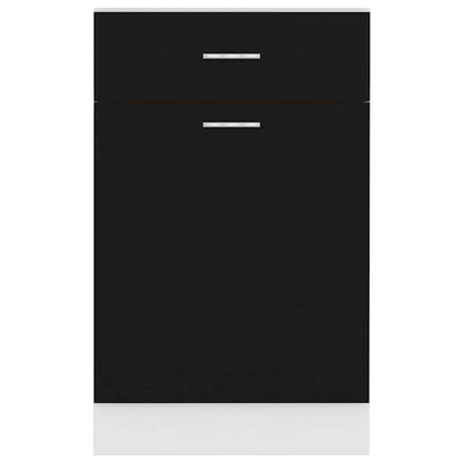 Drawer Bottom Cabinet Lyon Black 50x46x81.5 cm Engineered Wood