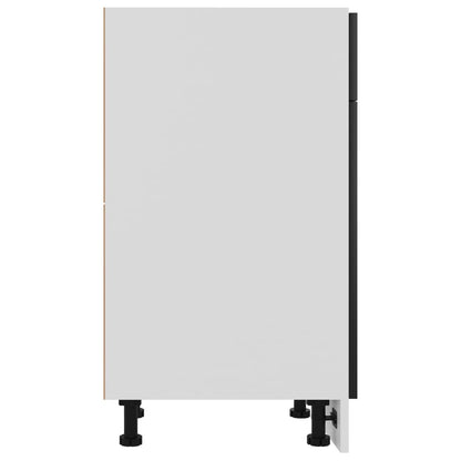 Drawer Bottom Cabinet | Black | Engineered wood | 50 x 46 x 81.5 cm