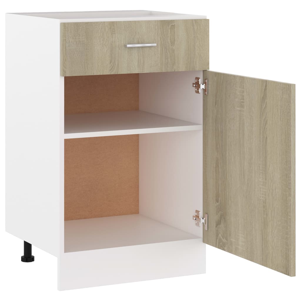 Drawer Bottom Cabinet Lyon Sonoma Oak 50x46x81.5 cm Engineered Wood
