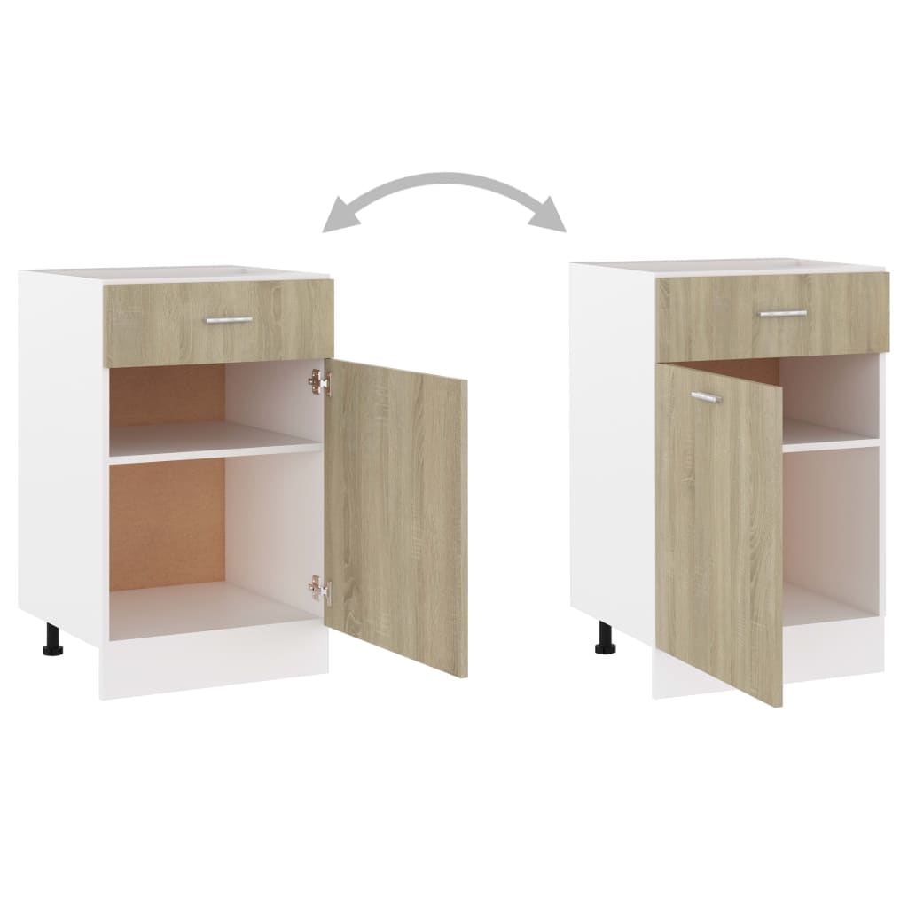 Drawer Bottom Cabinet Lyon Sonoma Oak 50x46x81.5 cm Engineered Wood