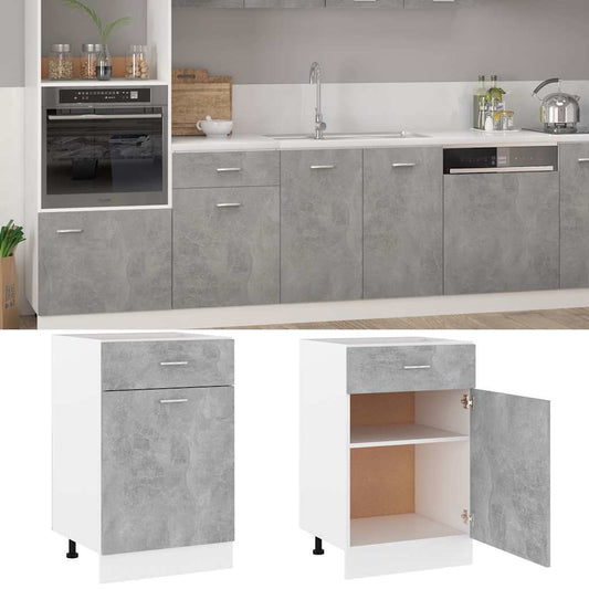 Drawer Bottom Cabinet "Lyon" Concrete Grey 50x46x81.5 cm