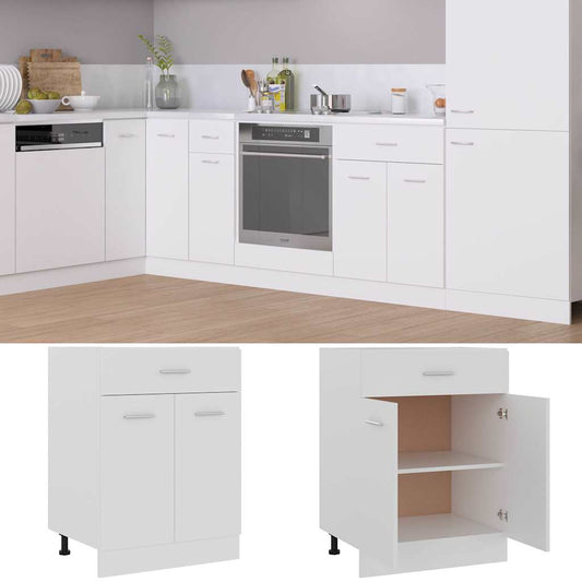 801228 vidaXL Drawer Bottom Cabinet "Lyon" White 60x46x81,5 cm Engineered Wood