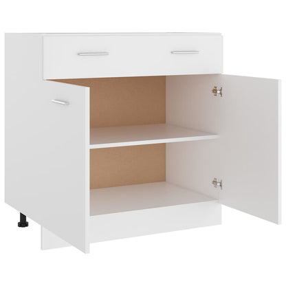 801236 vidaXL Drawer Bottom Cabinet "Lyon" White 80x46x81,5 cm Engineered Wood