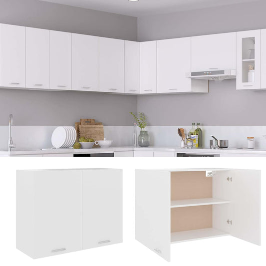 801276 vidaXL Hanging Cabinet "Lyon" White 80x31x60 cm Engineered Wood
