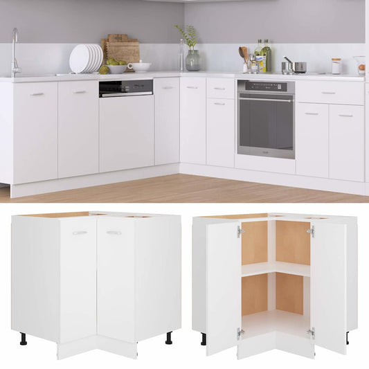 Corner Bottom Cabinet "Lyon" White 75,5x75,5x81,5 cm Engineered Wood