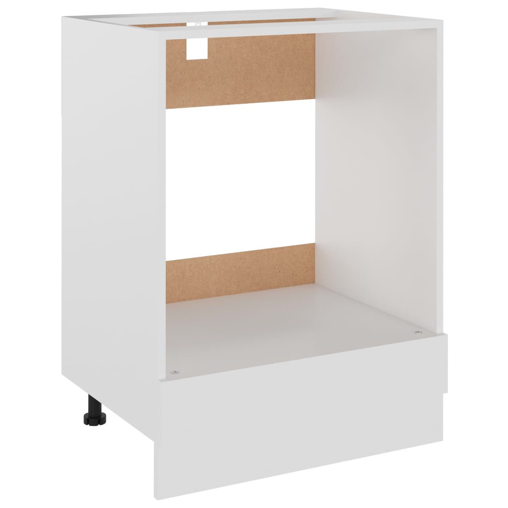 Oven Cabinet Lyon White 60x46x81.5 cm Engineered Wood