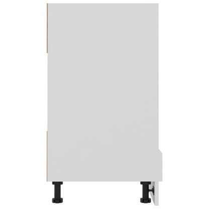 Oven Cabinet Lyon White 60x46x81.5 cm Engineered Wood