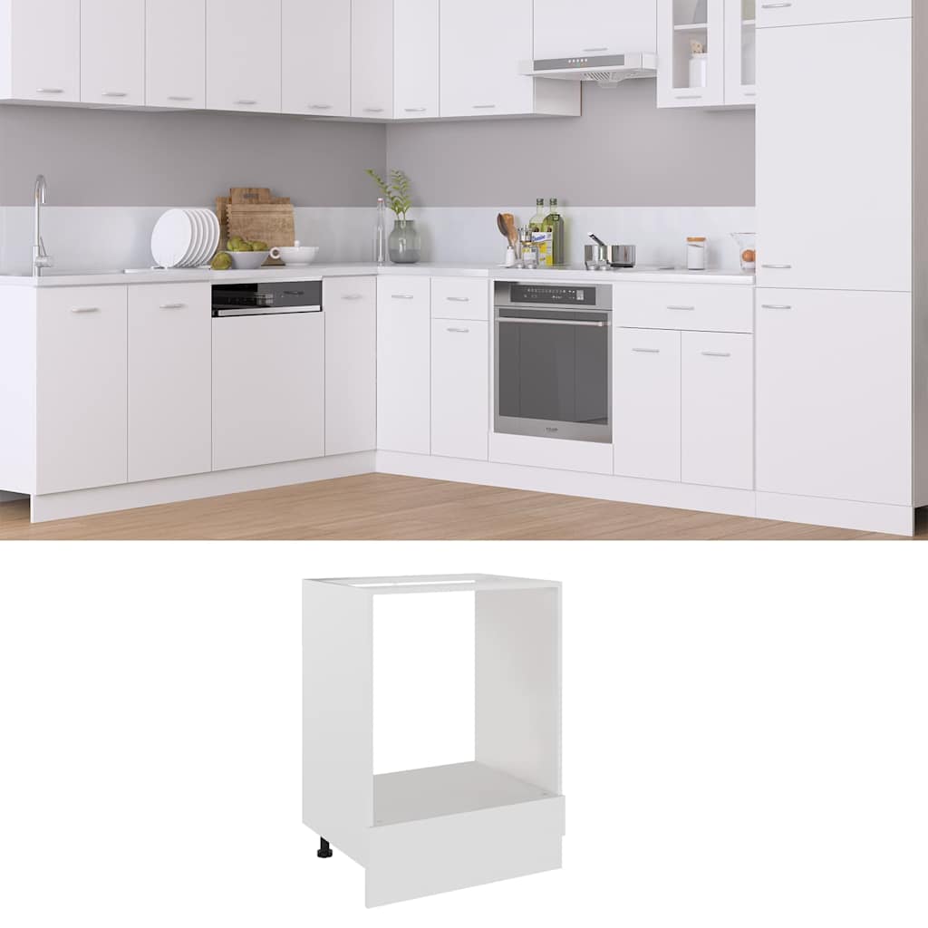 802497 vidaXL Oven Cabinet "Lyon" White 60x46x81,5 cm Engineered Wood