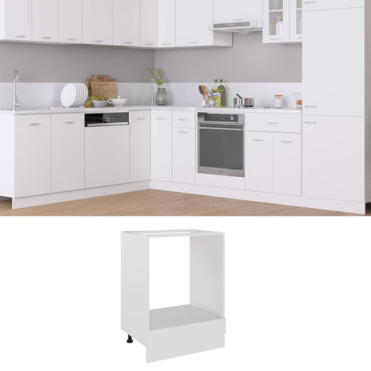 802497 vidaXL Oven Cabinet "Lyon" White 60x46x81,5 cm Engineered Wood