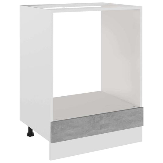 802501 vidaXL Oven Cabinet "Lyon" Concrete Grey 60x46x81,5 cm Engineered Wood