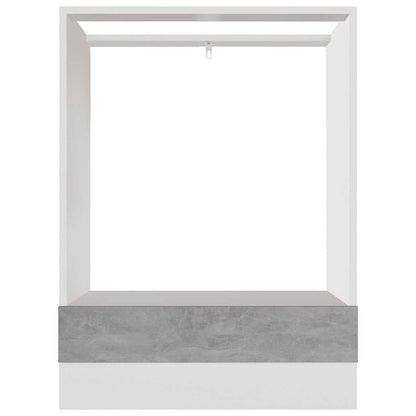 Oven Cabinet Lyon Concrete Grey 60x46x81.5 cm Engineered Wood