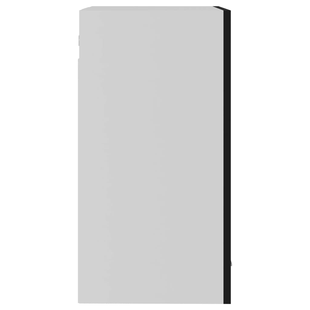 Hanging Glass Cabinet Lyon Black 40x31x60 cm Engineered Wood